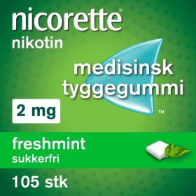 Nicorette 2 mg tyggegummi freshmint 105 stk