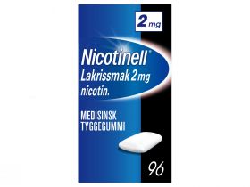 Nicotinell 2 mg tyggegummi lakris 96 stk