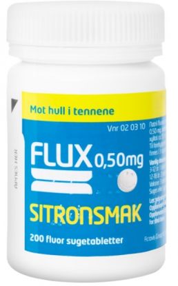 Flux 0,5 mg sugetabletter sitron 200 stk