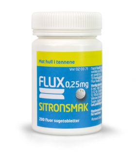 Flux 0,25 mg sugetabletter sitron 200 stk