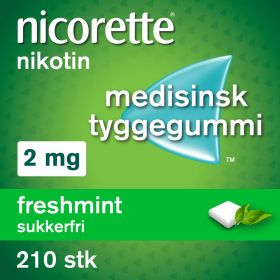 Nicorette 2 mg tyggegummi freshmint 210 stk