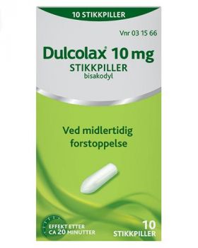 Dulcolax 10 mg stikkpille 10 stk