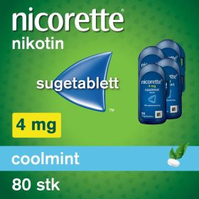 Nicorette 4 mg sugetablett coolmint 4x20 stk