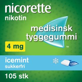 Nicorette 4 mg tyggegummi icemint 105 stk