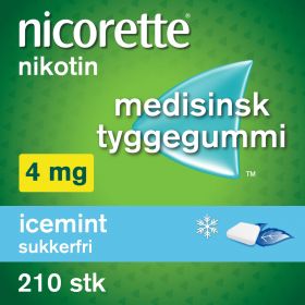 Nicorette 4 mg tyggegummi icemint 210 stk