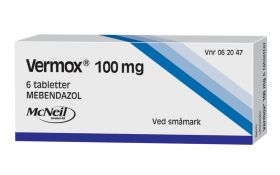 Vermox 100 mg tabletter 6 stk