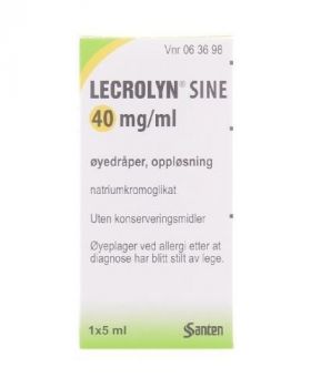 Lecrolyn sine 40 mg/ml øyedråper 5 ml