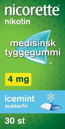 Nicorette 4 mg tyggegummi icemint 30 stk