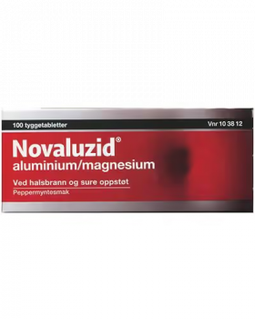 Novaluzid tyggetabletter 100 stk