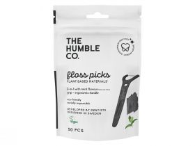 The Humble Co. Dental Floss Charcoal Grip Picks 50 stk
