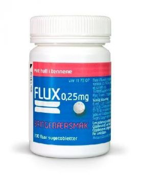 Flux 0,25 mg sugetabletter bringebær 200 stk