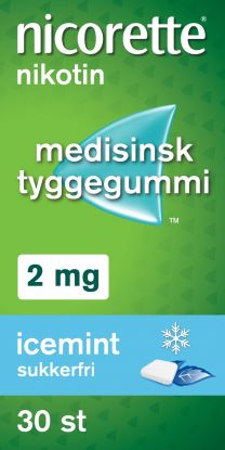 Nicorette 2 mg tyggegummi icemint 30 stk
