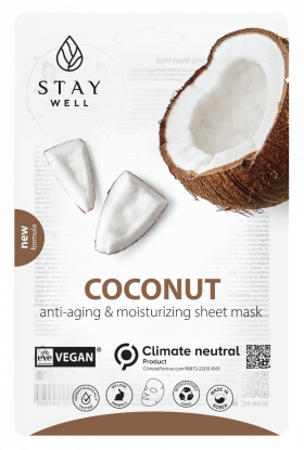 STAY Well Vegan Sheet Mask kokosnøtt 1 stk