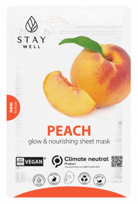 STAY Well Vegan Sheet Mask fersken 1 stk
