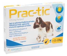 Prac-tic 275 mg påflekkingsvæske til hund 3 x 2,2 ml