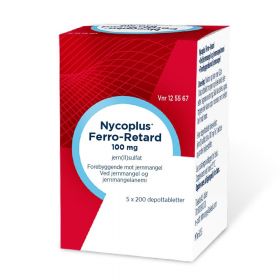 Nycoplus Ferro-Retard 100 mg depottabletter 5x200 stk