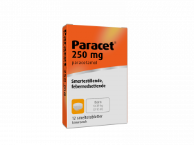 Paracet 250 mg smeltetabletter 12 stk