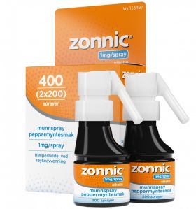 Zonnic 1 mg/dose munnspray peppermynte 400 doser