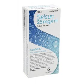 Selsun 25 mg/ml sjampo 120 ml