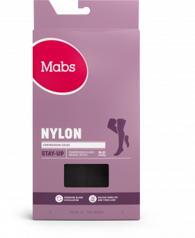 Mabs Nylon Lårstrømpe kompresjon  K1 sort XL