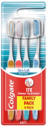 Colgate Deep Clean Tannbøste Soft Slim 4 pack