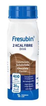 Fresubin 2 Kcal Fibre Drink næringsdrink sjokoladesmak 4x200 ml