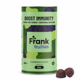 Frank Fruities Boost Immunity fruktgummi hyllebær- og eplesmak 200 g 