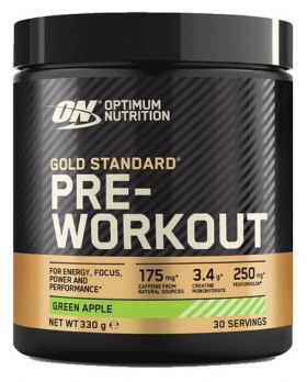 Optimum Nutrition Gold Standard Pre-Workout pulver grønt eple 330 g