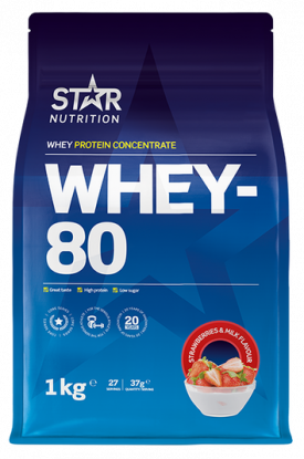 Star Nutrition Whey-80 Strawberry & Milk 1 kg