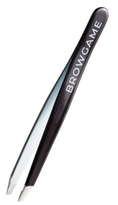 Browgame Signature Tweezer Slanted Black & White Pinsett