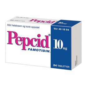 Pepcid 10 mg tabletter 24 stk