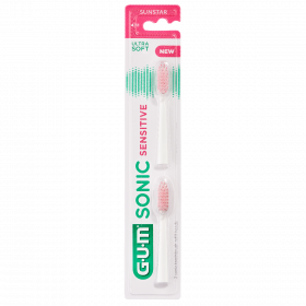 Gum Sonic Daily Soft elektrisk tannbørstehode refill hvit 2 stk