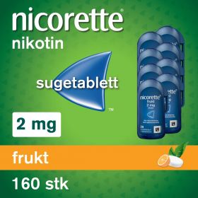 Nicorette 2 mg sugetablett frukt 8x20 stk