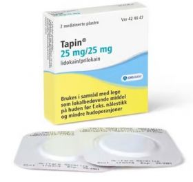Tapin 25 mg/25 mg plaster 2 stk