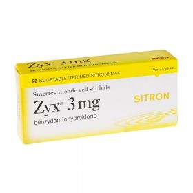 Zyx 3 mg sugetabletter sitron 20 stk