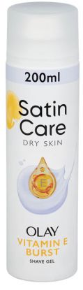 Gillette Satin Care Dry Skin Olay Vitamin E Burst Shave Gel 200ml