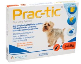 Prac-tic 56,25 mg påflekkingsvæske til hund 3 x 0,45 ml