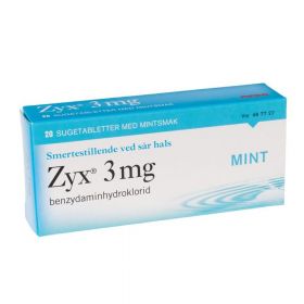 Zyx 3 mg sugetabletter mint 20 stk