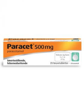 Paracet 500 mg brusetabletter 20 stk