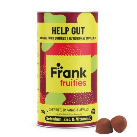 Frank Fruities Help Gut fruktgummi kirsebær-, banan- og eplesmak 200 g