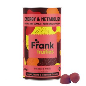 Frank Fruities Energy & Metabolism fruktgummi kirsebær- og eplesmak 200 g