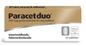 Paracetduo 500/65 mg tabletter 20 stk