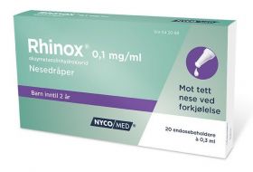 Rhinox 0,1 mg/ml nesedråper 20x0,3 ml