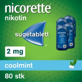 Nicorette 2 mg sugetablett coolmint 4x20 stk