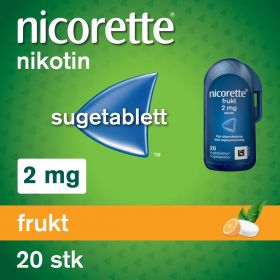 Nicorette 2 mg sugetablett frukt 20 stk
