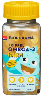 Biopharma Trippel Omega-3 Barn 144stk