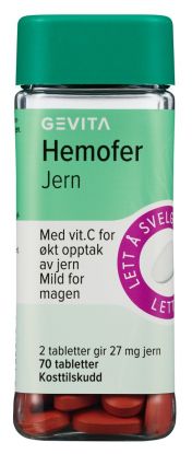 Gevita Hemofer Jern tabletter 70 stk