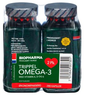 Biopharma Trippel Omega-3 2X144stk