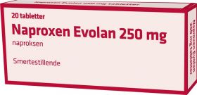 Naproxen 250 mg Evolan tabletter 20 stk