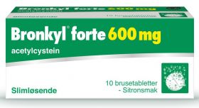 Bronkyl forte 600 mg brusetabletter 10 stk